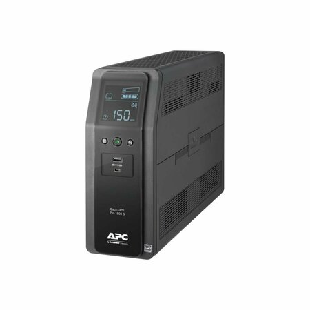 APC Back Ups Pro BR 1500VA, Sinewave, 10 Outlets, 2 USB Charging Ports, AVR, LCD Interface BR1500MS
